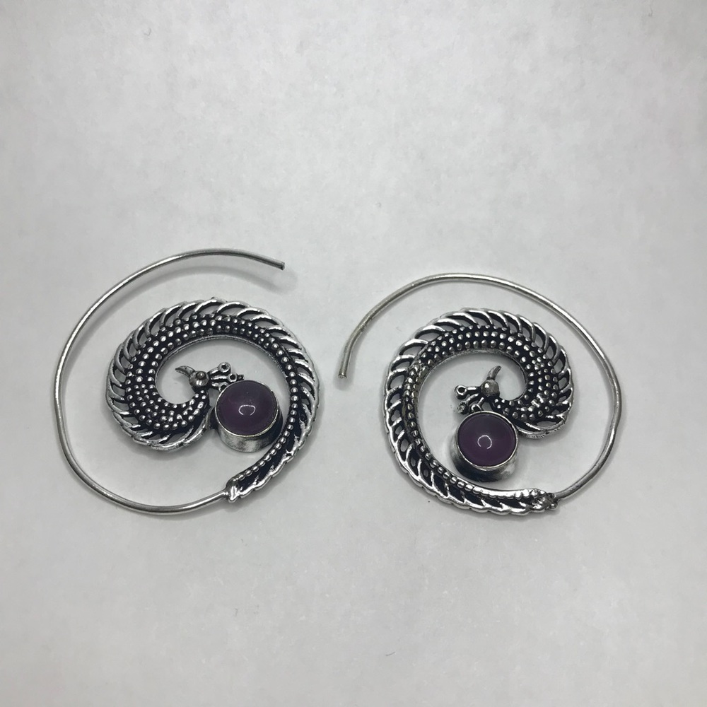 Bohemian Silver Earrings